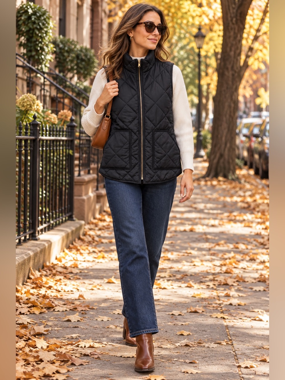 J. Crew Black Quilted Puffer Vest Black Small Fall Classic